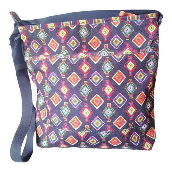 Vera Bradley Colorful Travel Ready Patterned Mini Medallion Crossbody Bag - Picture 2 of 9